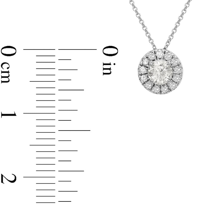 0.33 CT. T.W. Natural Diamond Frame Pendant in 10K White Gold