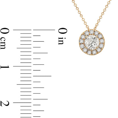 0.33 CT. T.W. Natural Diamond Frame Pendant in 10K Yellow Gold