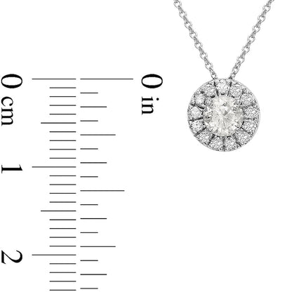 0.5 CT. T.W. Natural Diamond Frame Pendant in 10K White Gold