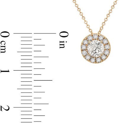 0.5 CT. T.W. Natural Diamond Frame Pendant in 10K Yellow Gold