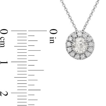 0.75 CT. T.W. Natural Diamond Frame Pendant in 10K White Gold