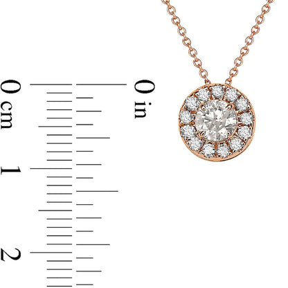 0.75 CT. T.W. Natural Diamond Frame Pendant in 10K Rose Gold