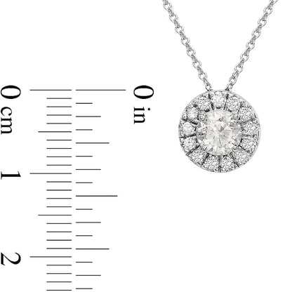 1 CT. T.W. Natural Diamond Frame Pendant in 10K White Gold
