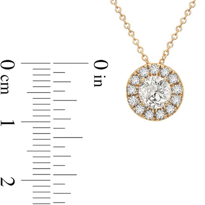 1 CT. T.W. Natural Diamond Frame Pendant in 10K Yellow Gold