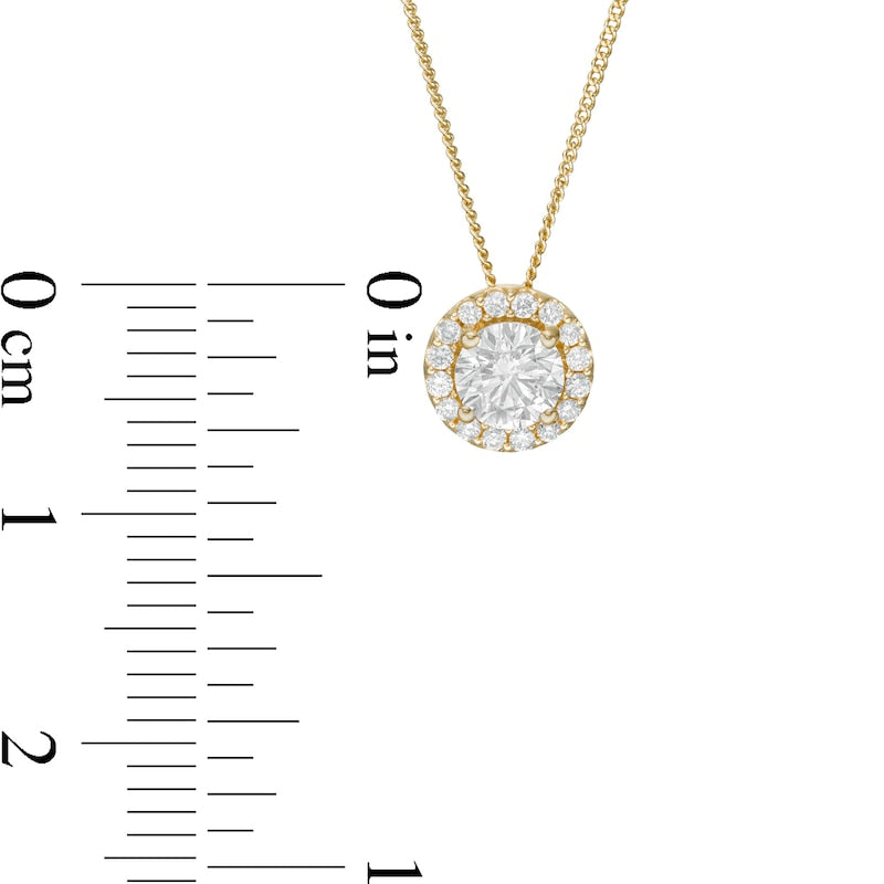 0.5 CT. T.W. Natural Diamond Frame Pendant in 14K Gold (I/I2)