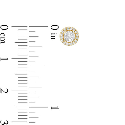 0.5 CT. T.W. Diamond Frame Stud Earrings in 14K Gold (I/I2)