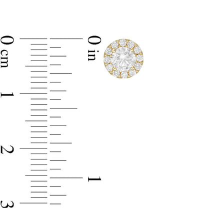 1 CT. T.W. Diamond Frame Stud Earrings in 14K Gold (I/I2)