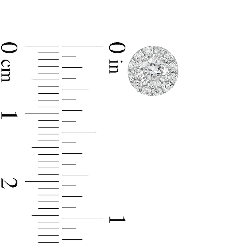 0.88 CT. T.W. Diamond Frame Stud Earrings in 10K Gold