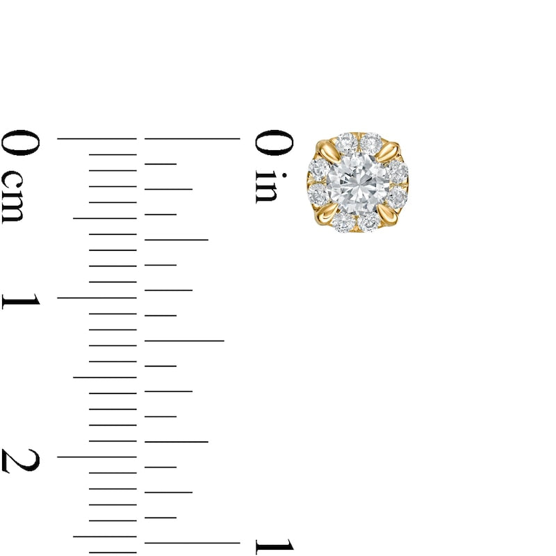 0.5 CT. T.W. Diamond Frame Stud Earrings in 10K Gold (J/I3)