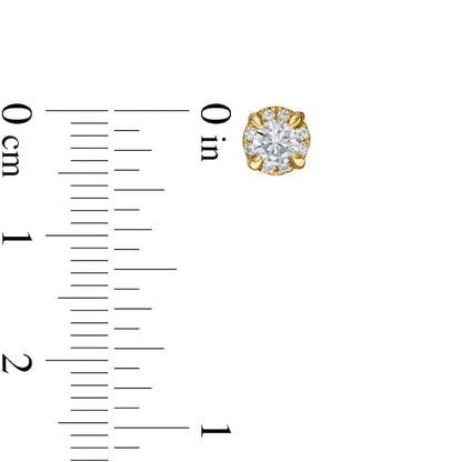 0.75 CT. T.W. Diamond Frame Stud Earrings in 10K Gold (J/I3)