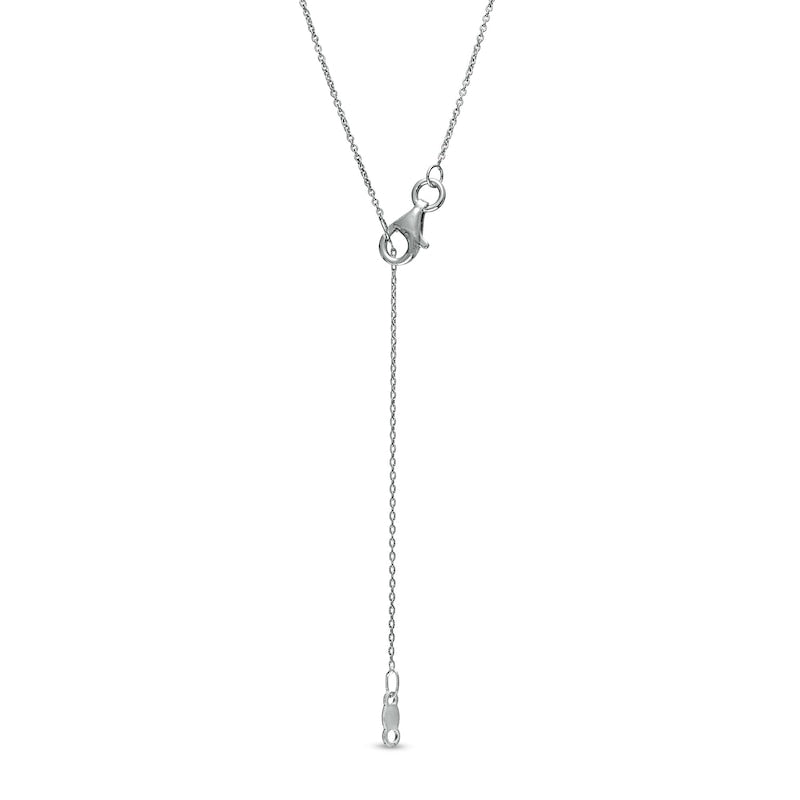 1 CT. Certified Princess-Cut Lab-Created Diamond Tilted Solitaire Pendant in 14K White Gold (F/SI2)