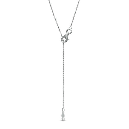 1 CT. Certified Princess-Cut Lab-Created Diamond Tilted Solitaire Pendant in 14K White Gold (F/SI2)