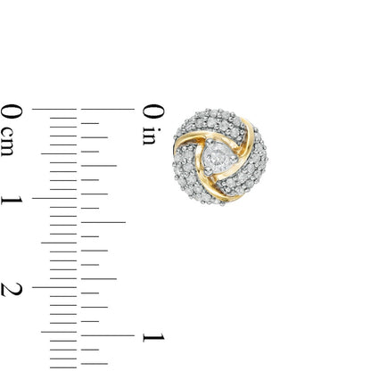 0.75 CT. T.W. Diamond Spiral Stud Earrings in 10K Gold