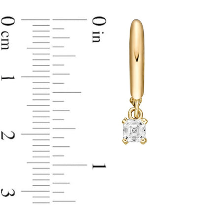 1 CT. T.W. Certified Asscher-Cut Diamond Solitaire Drop Earrings in 14K Gold (I/VS2)