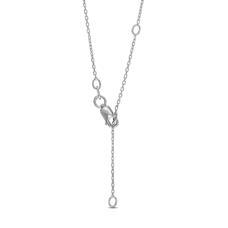 0.2 CT. T.W. Natural Diamond Frame Heart in Circle Pendant in Sterling Silver