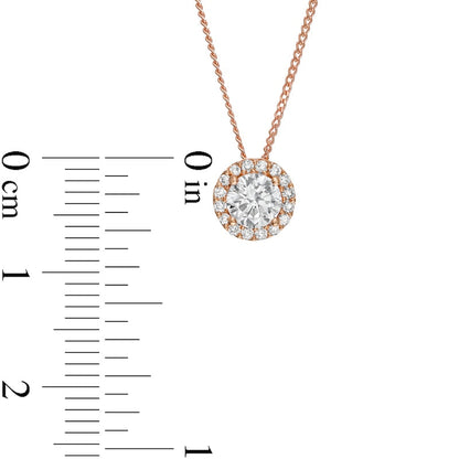 0.5 CT. T.W. Natural Diamond Frame Pendant in 14K Rose Gold (I/I2)