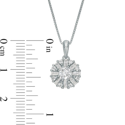 0.75 CT. T.W. Natural Diamond Snowflake Pendant in 10K White Gold