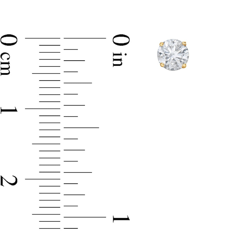 0.63 CT. T.W. Diamond Solitaire Stud Earrings in 14K Gold (J/I1)
