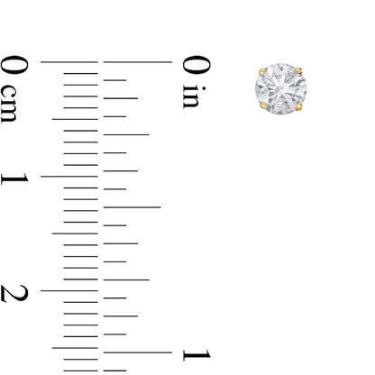 0.63 CT. T.W. Diamond Solitaire Stud Earrings in 14K Gold (J/I1)