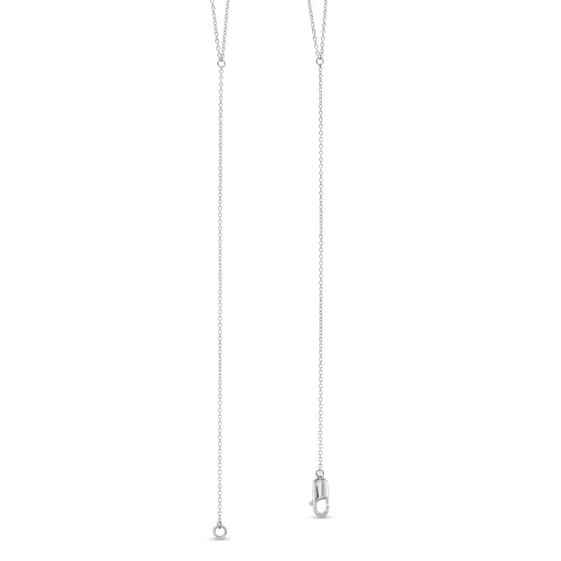0.2 CT. T.W. Natural Diamond Underlined FRIENDS FOREVER" Double Strand Necklace in Sterling Silver"