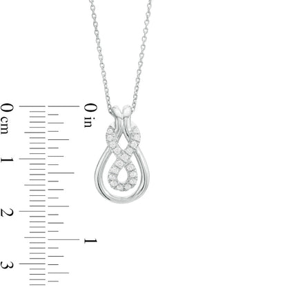 0.17 CT. T.W. Natural Diamond Infinity Loop Pendant in Sterling Silver