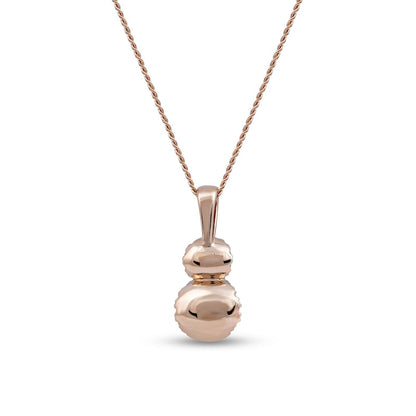 0.5 CT. T.W. Natural Diamond Frame Double Drop Pendant in 10K Rose Gold