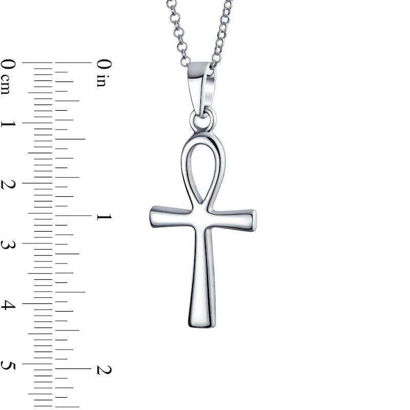 Ankh Cross Pendant in Sterling Silver