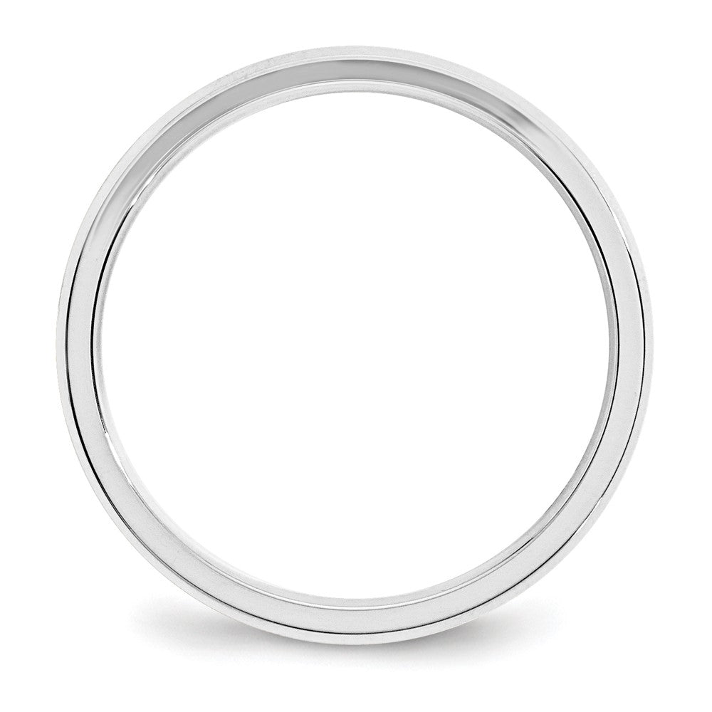 Solid 10K White Gold 3mm Bevel Edge Comfort Fit Men's/Women's Wedding Band Ring Size 10