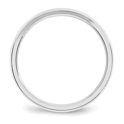 Solid 10K White Gold 3mm Bevel Edge Comfort Fit Men's/Women's Wedding Band Ring Size 10