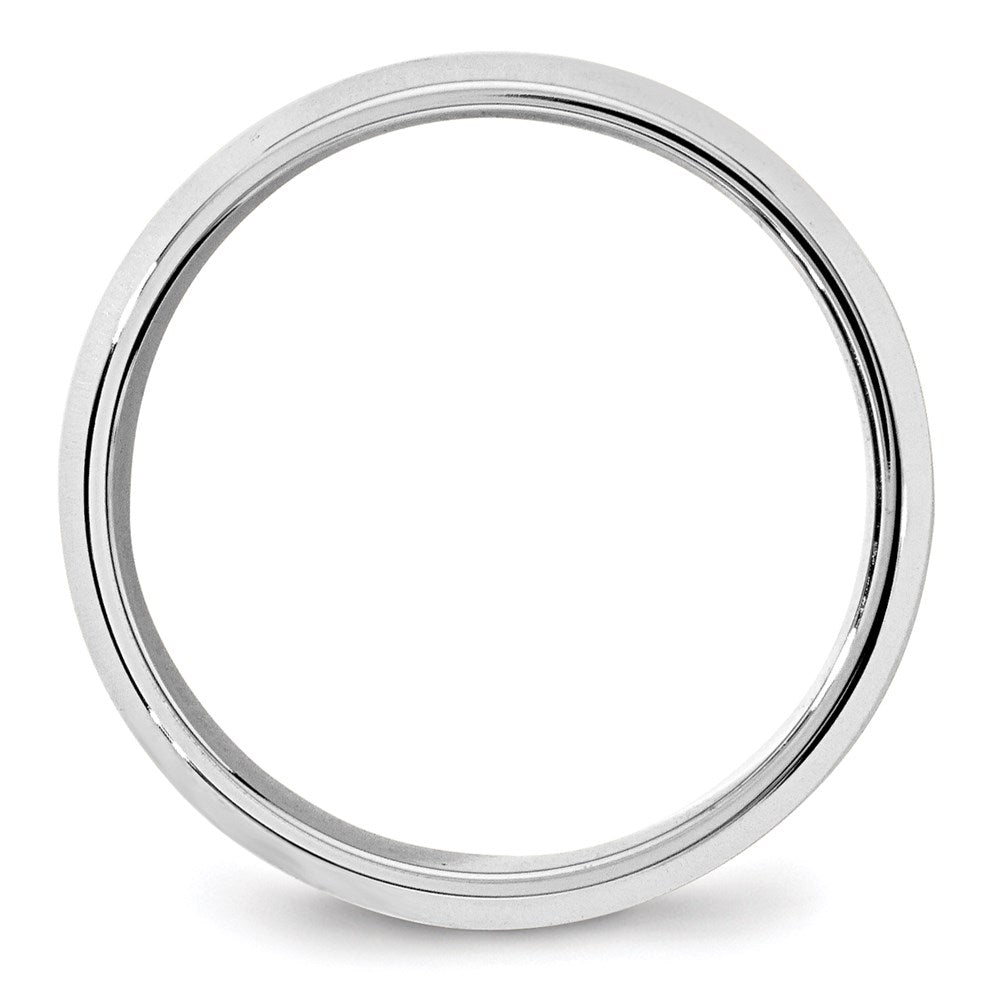 Solid 10K White Gold 7mm Bevel Edge Comfort Fit Men's/Women's Wedding Band Ring Size 8.5