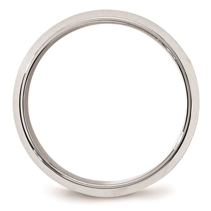 Solid 10K White Gold 8mm Bevel Edge Comfort Fit Men's/Women's Wedding Band Ring Size 11