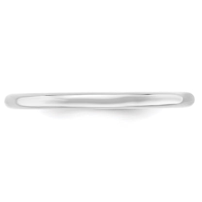 Solid 10K White Gold 2mm Standard Comfort Fit Men's/Women's Wedding Band Ring Size 4