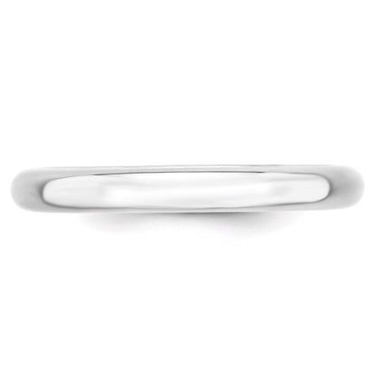 Solid 10K White Gold 3mm Standard Comfort Fit Men's/Women's Wedding Band Ring Size 14