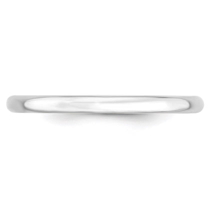 Solid 10K White Gold 2mm Light Weight Comfort Fit Men's/Women's Wedding Band Ring Size 12.5