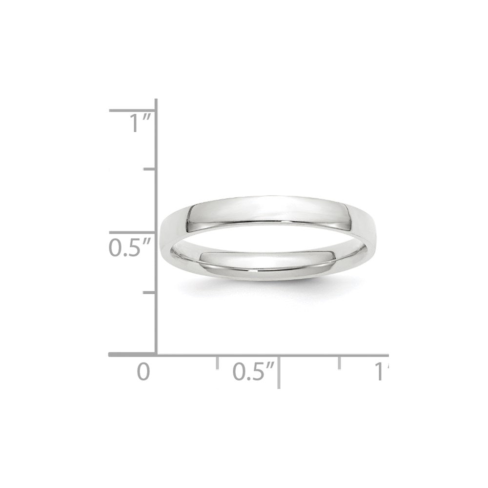 Solid 10K White Gold 3mm Light Weight Comfort Fit Men's/Women's Wedding Band Ring Size 5