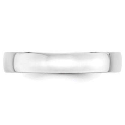 Solid 10K White Gold 4mm Light Weight Comfort Fit Men's/Women's Wedding Band Ring Size 5.5