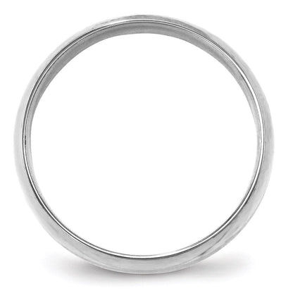 Solid 10K White Gold 6mm Light Weight Comfort Fit Men's/Women's Wedding Band Ring Size 8.5