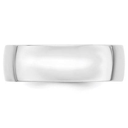 Solid 10K White Gold 7mm Light Weight Comfort Fit Men's/Women's Wedding Band Ring Size 10.5