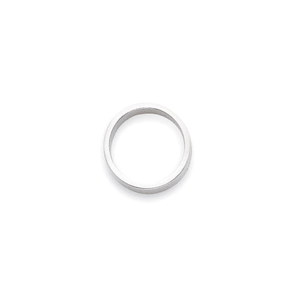 Solid 10K White Gold 2mm Light Weight Flat Men's/Women's Wedding Band Ring Size 7