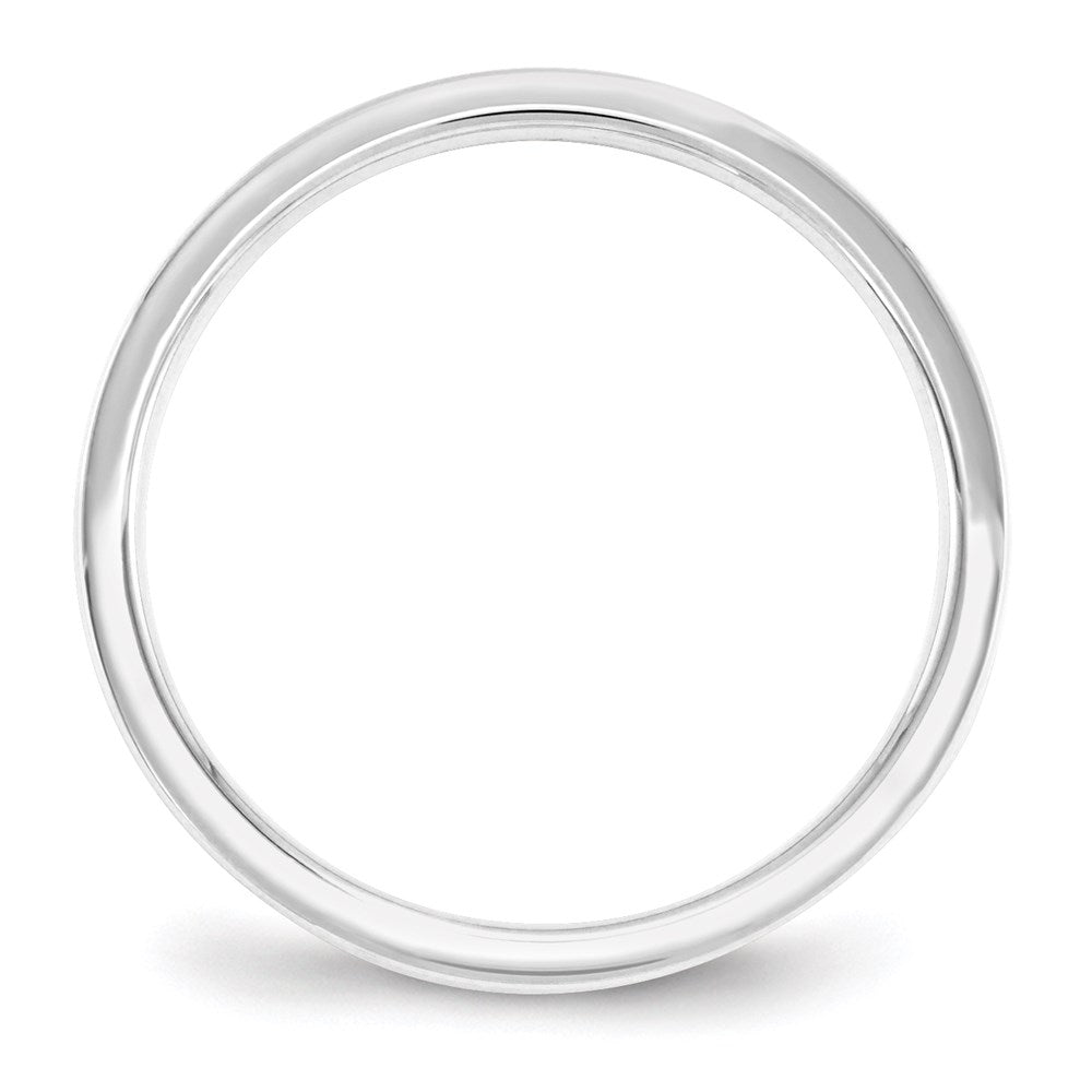 Solid 10K White Gold 2.5mm Standard Flat Comfort Fit Men's/Women's Wedding Band Ring Size 13.5