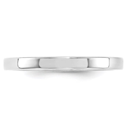 Solid 10K White Gold 2.5mm Standard Flat Comfort Fit Men's/Women's Wedding Band Ring Size 11.5