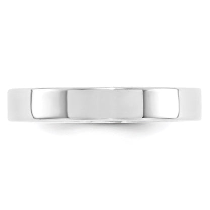 Solid 10K White Gold 4mm Standard Flat Comfort Fit Men's/Women's Wedding Band Ring Size 9.5