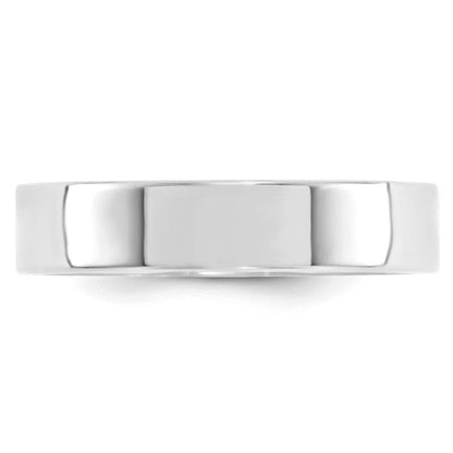 Solid 10K White Gold 5mm Standard Flat Comfort Fit Men's/Women's Wedding Band Ring Size 9