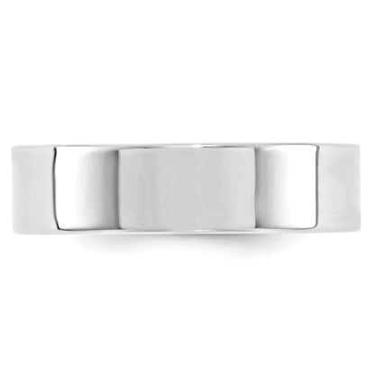Solid 10K White Gold 6mm Standard Flat Comfort Fit Men's/Women's Wedding Band Ring Size 11.5