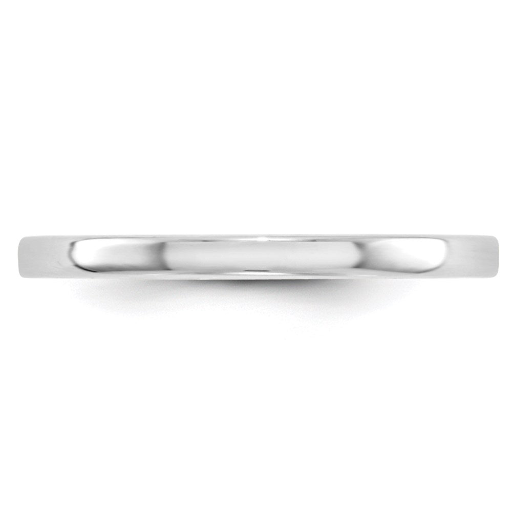 Solid 10K White Gold 2mm Light Weight Flat Men's/Women's Wedding Band Ring Size 5