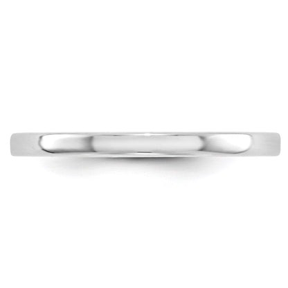 Solid 10K White Gold 2mm Light Weight Flat Men's/Women's Wedding Band Ring Size 12.5