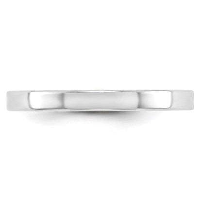Solid 10K White Gold 2.5mm Light Weight Flat Men's/Women's Wedding Band Ring Size 7.5