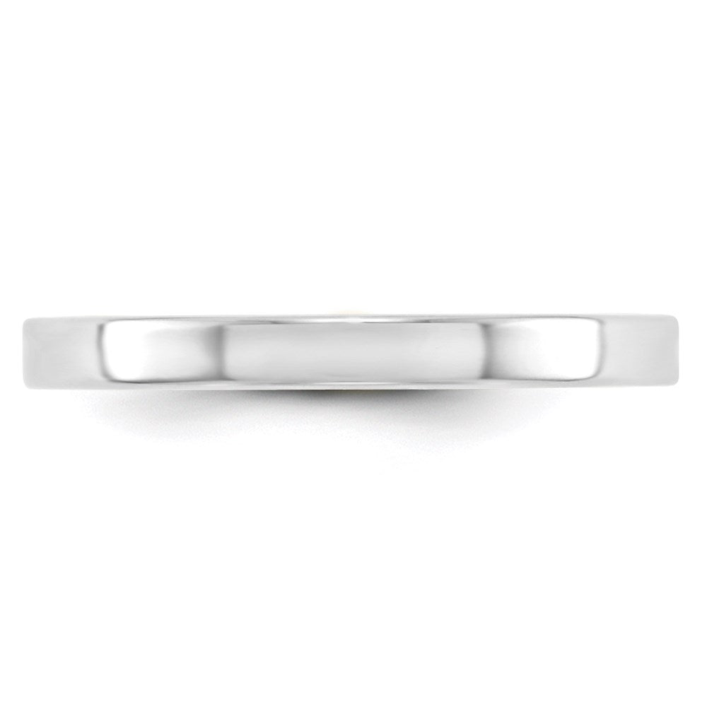 Solid 10K White Gold 2.5mm Light Weight Flat Men's/Women's Wedding Band Ring Size 11.5