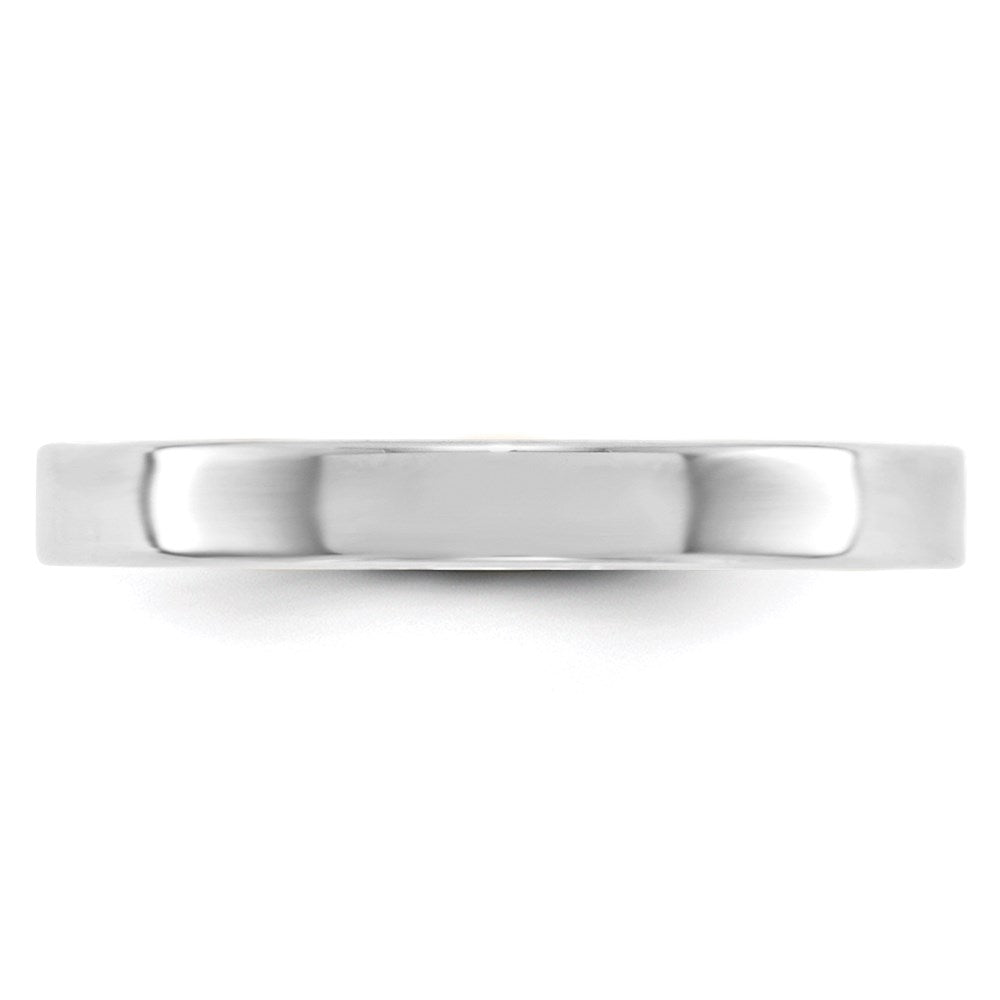Solid 10K White Gold 3mm Light Weight Flat Men's/Women's Wedding Band Ring Size 9.5