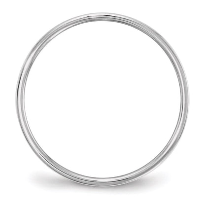 Solid 10K White Gold 5mm Light Weight Flat Men's/Women's Wedding Band Ring Size 14